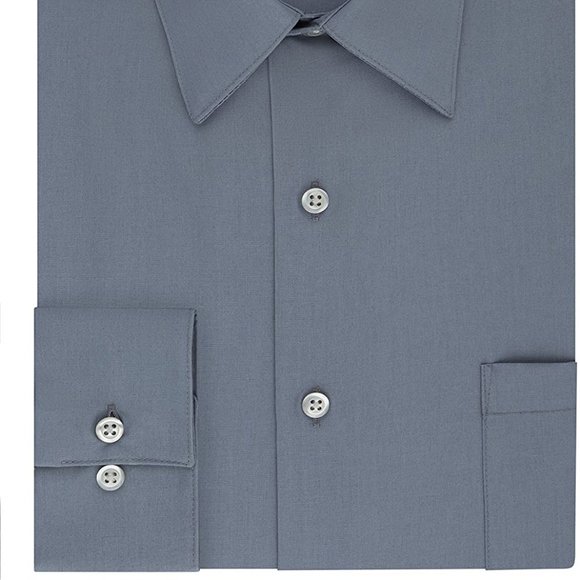 Men's Shirt Fitted Poplin 18" Neck 34"-35"… - Picture 6 of 6